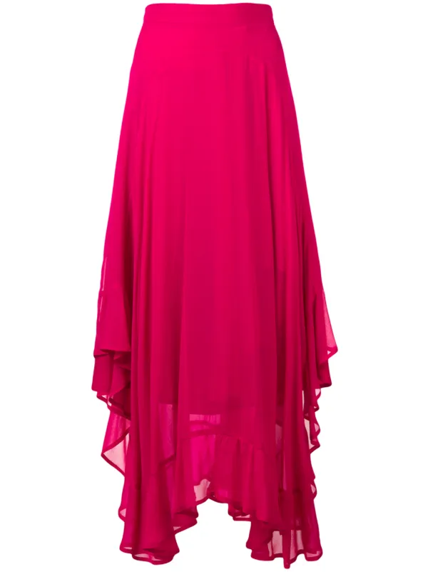 magenta maxi skirt