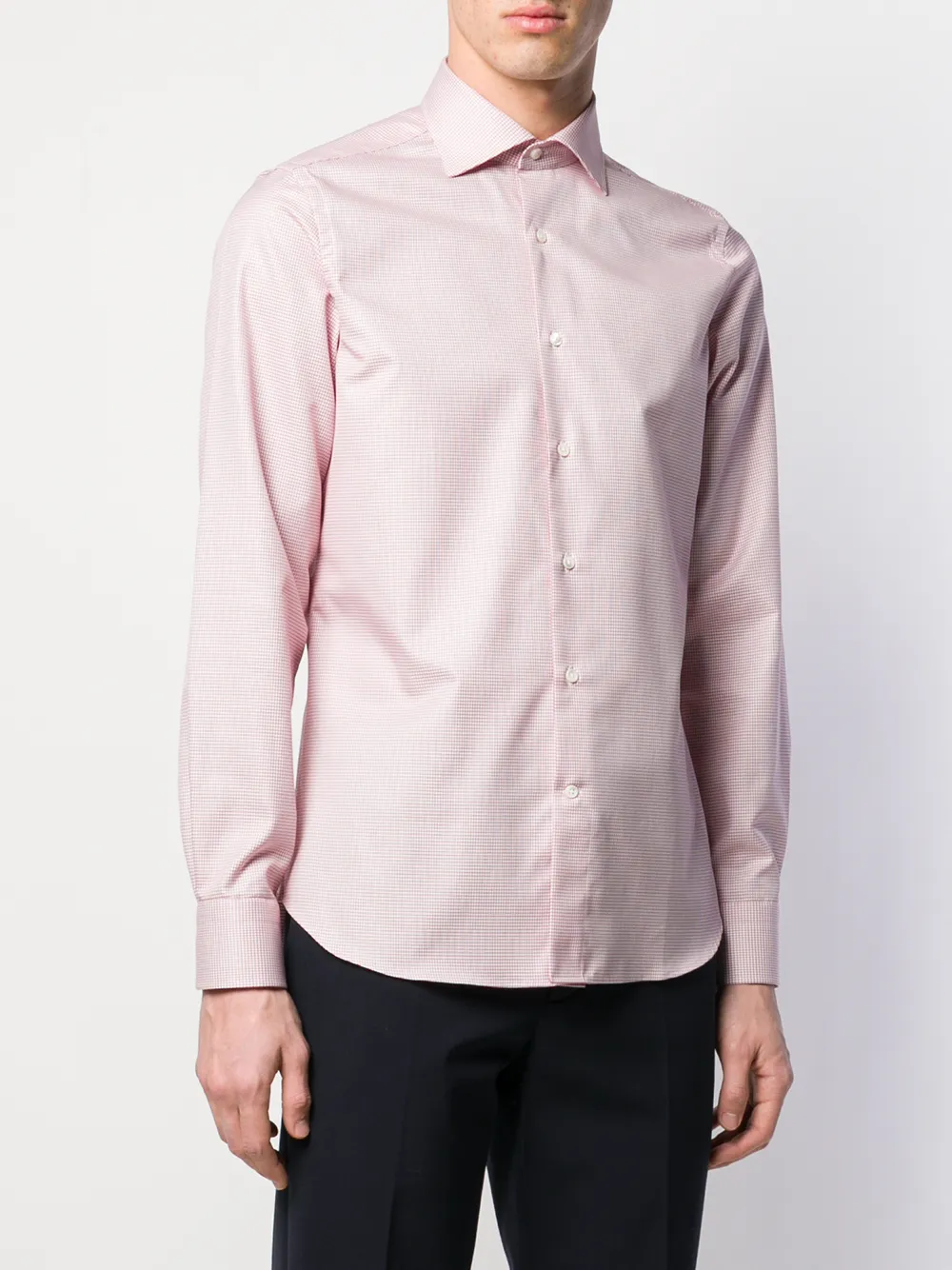 Canali Overhemd met print Rood