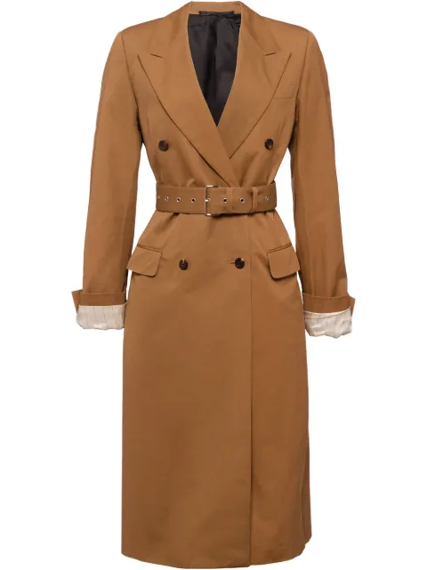 Prada  poplin double breasted coat
