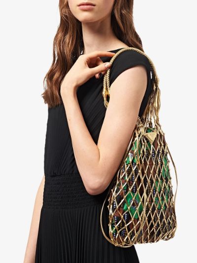 prada fishnet bag