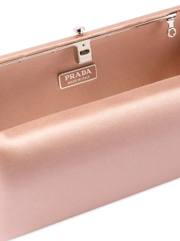 prada satin clutch