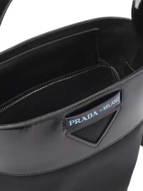 Prada Ouverture Tessuto Bucket Bag - Black