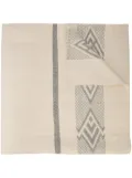 VOZ Wide Diagonal Blanket scarf - White