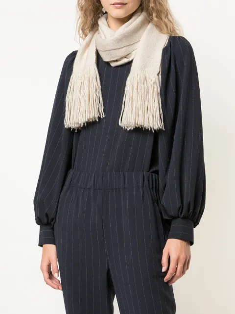 VOZ fringed scarf VS14IVORY - 1