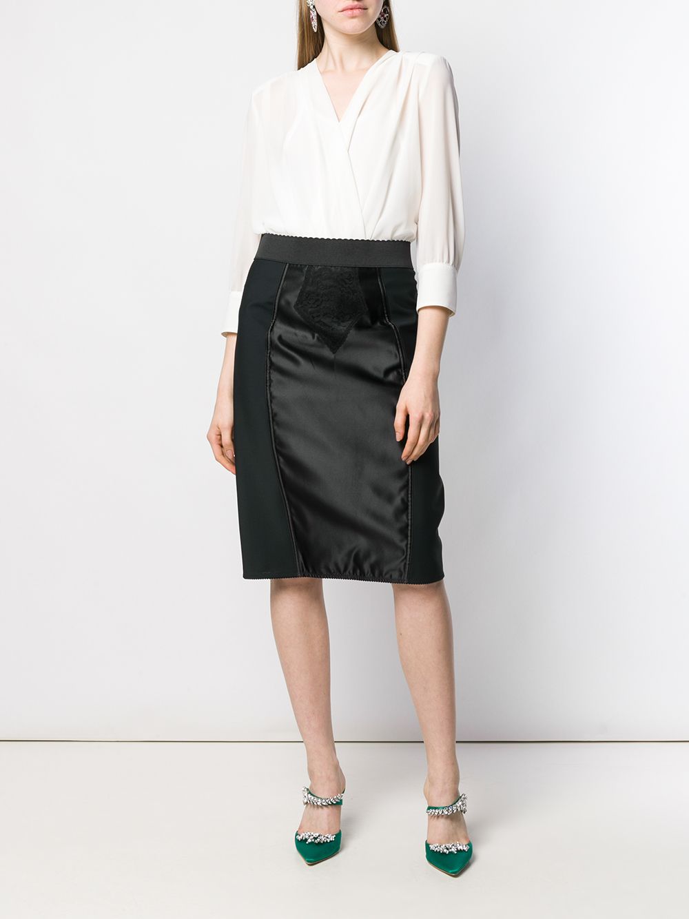 Image 2 of Dolce & Gabbana powernet satin midi skirt