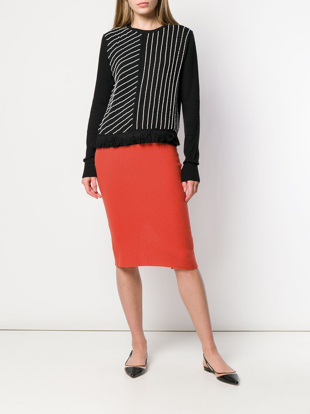 Shop Cashmere In Love ribbed knitted skirt with Express Delivery - FARFETCH