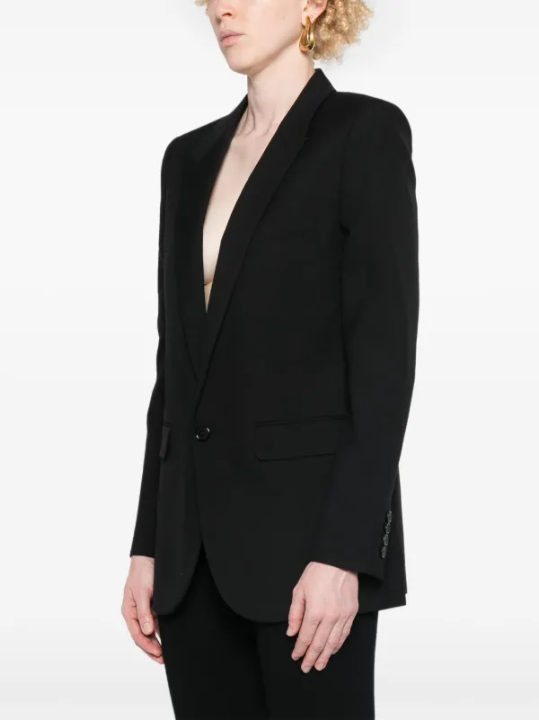 ジャケット Saint Laurent FW24 Black wool blazer (517740Y404W 1000) Saint Laurent Wool Blazer | Black | FARFETCH