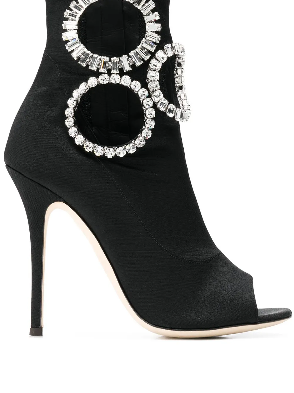 Giuseppe Zanotti crystal embellished heeled boots Black