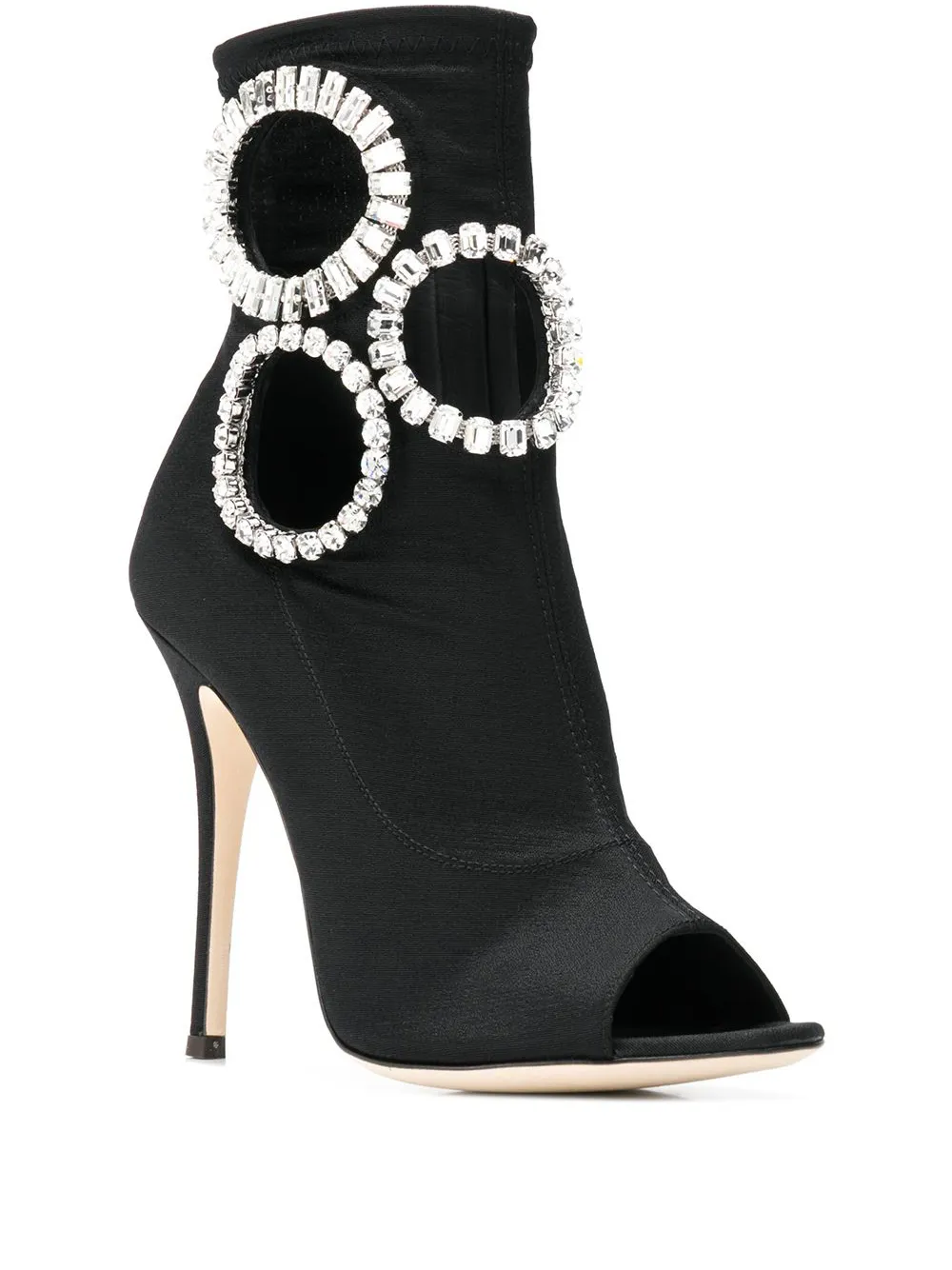 Giuseppe Zanotti crystal embellished heeled boots Black
