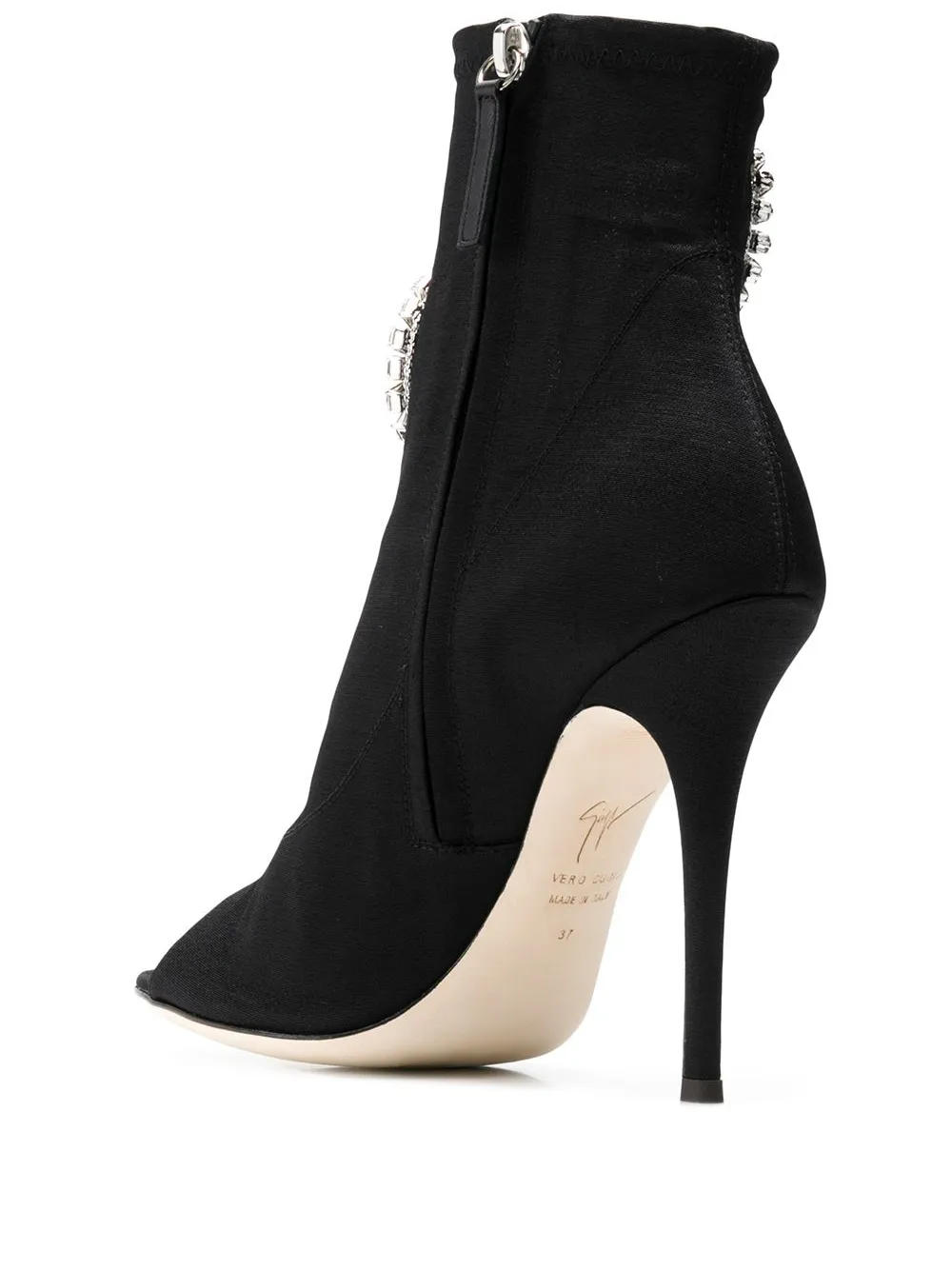 Giuseppe Zanotti crystal embellished heeled boots Black