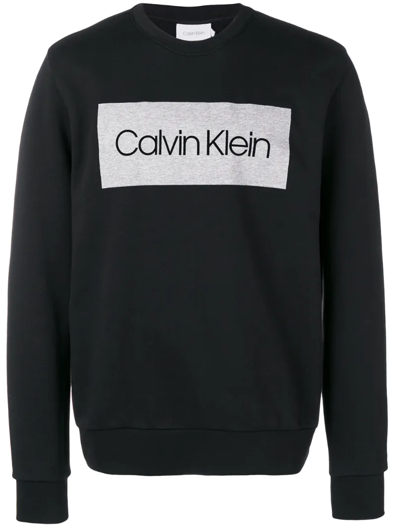 Calvin Klein – logo print sweatshirt – men – Cotton – XXL, L – Black
