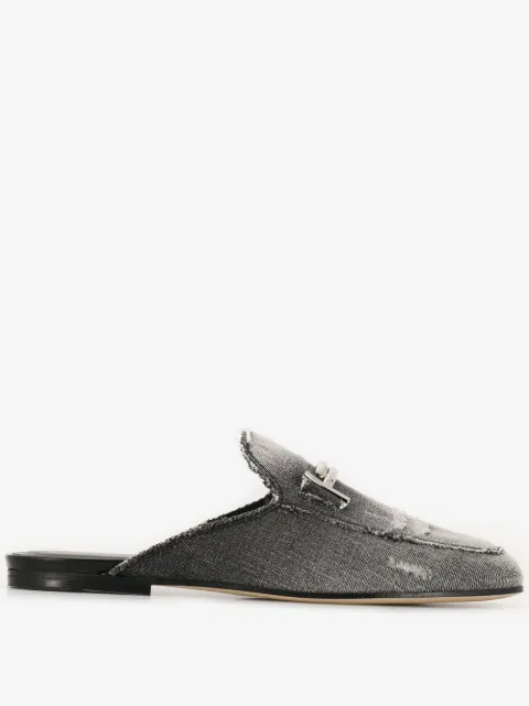 Tod's denim logo mules