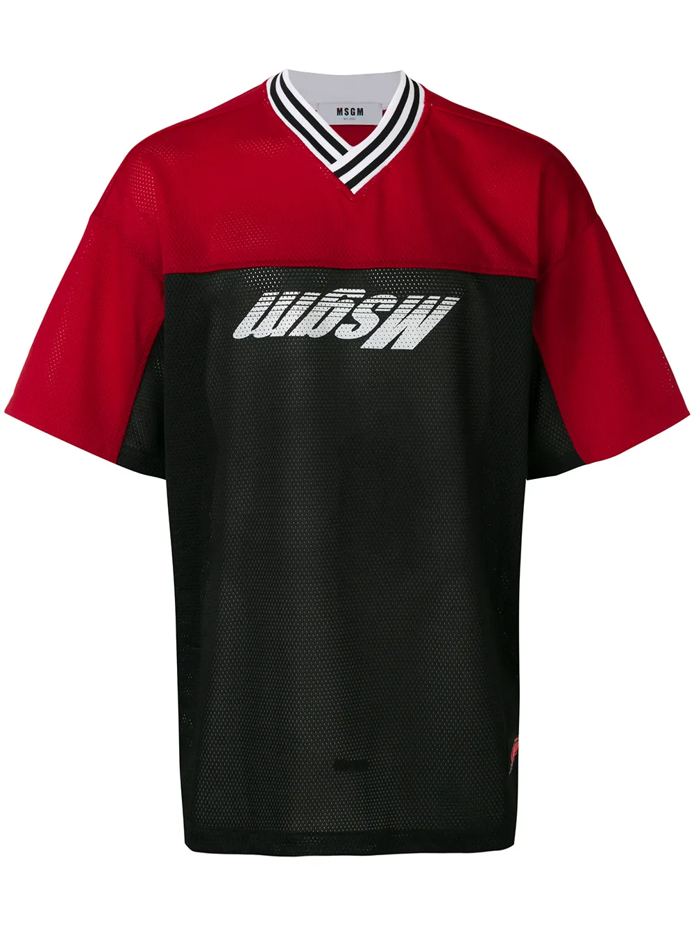 Msgm T-shirts MSGM T-SHIRT IN NETZOPTIK - SCHWARZ
