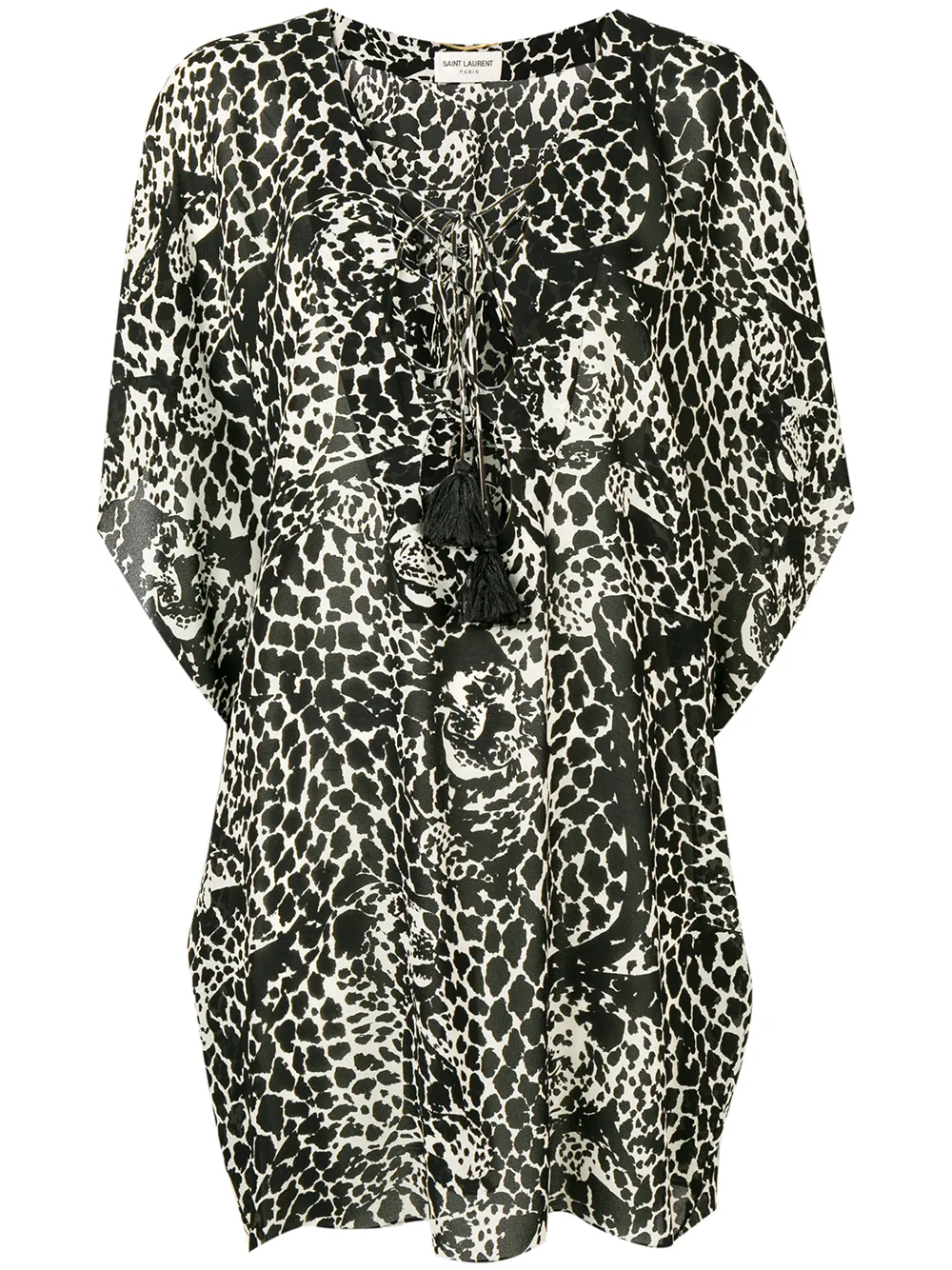 leopard print dress black and white