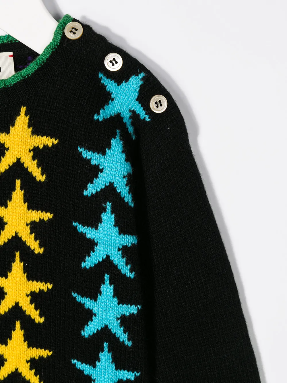 фото Gucci kids свитер с узором в виде звезд