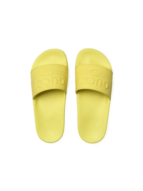 yellow gucci slides