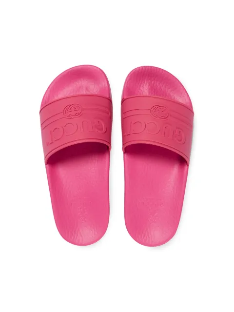 GUCCI Children's Gucci logo rubber slide sandal