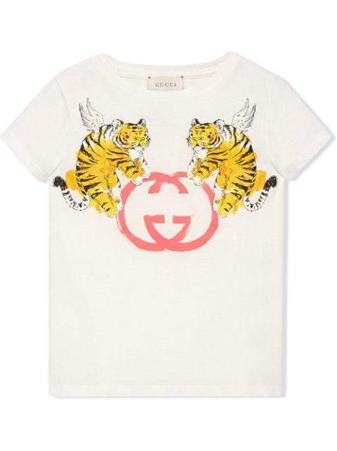 Gucci Kids Children's T-shirt with winged tigers print $155 - Buy SS19 ...