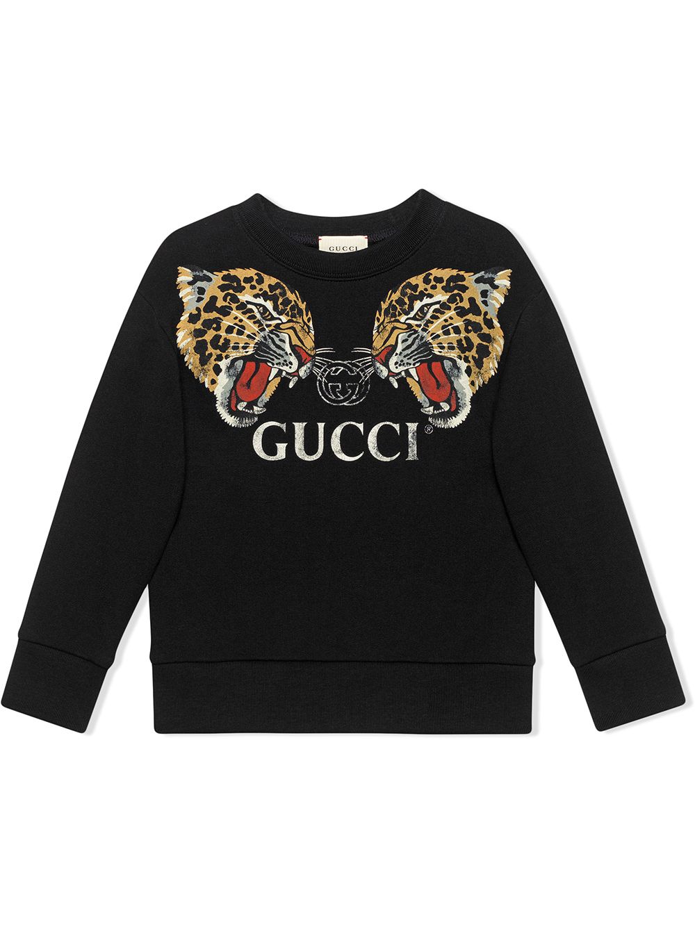 фото Gucci Kids толстовка с леопардами