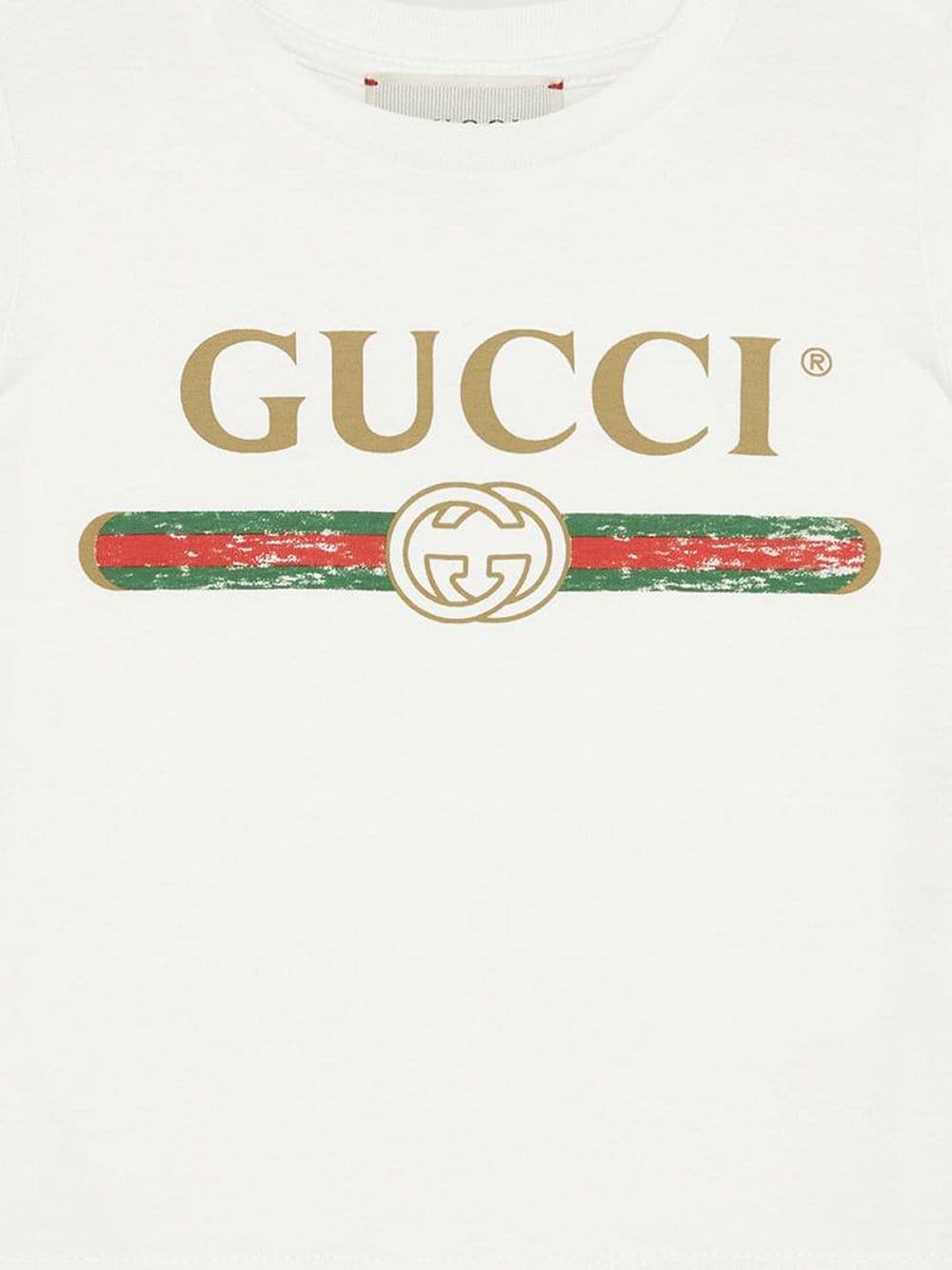 фото Gucci kids футболка с логотипом 'gucci'