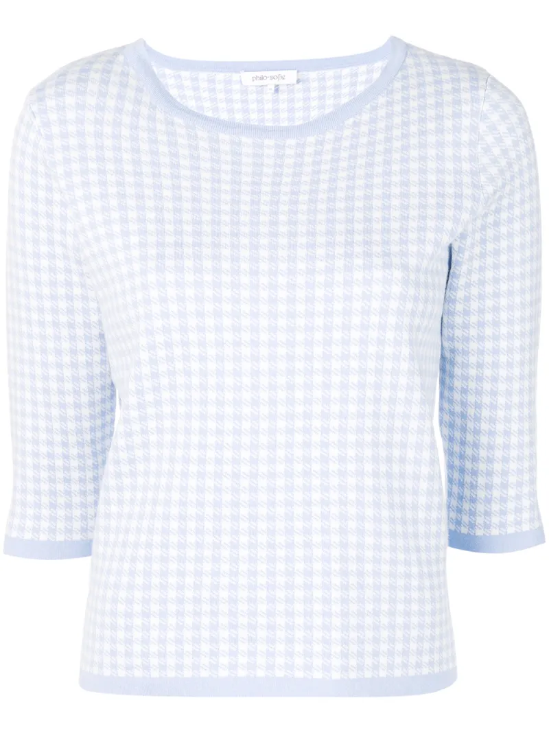 Philo-Sofie houndstooth fine knit sweater