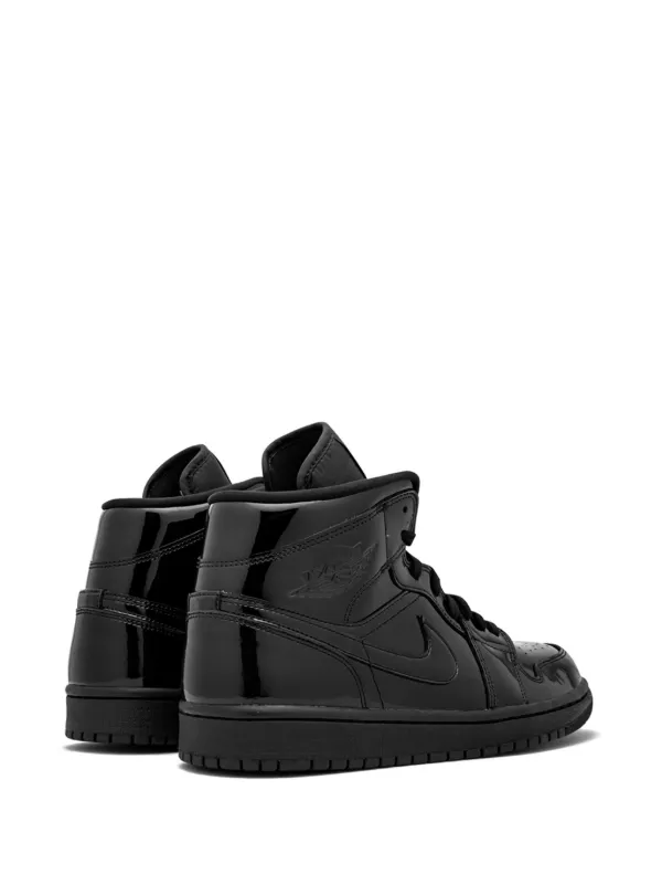All black patent leather jordan 1 hot sale