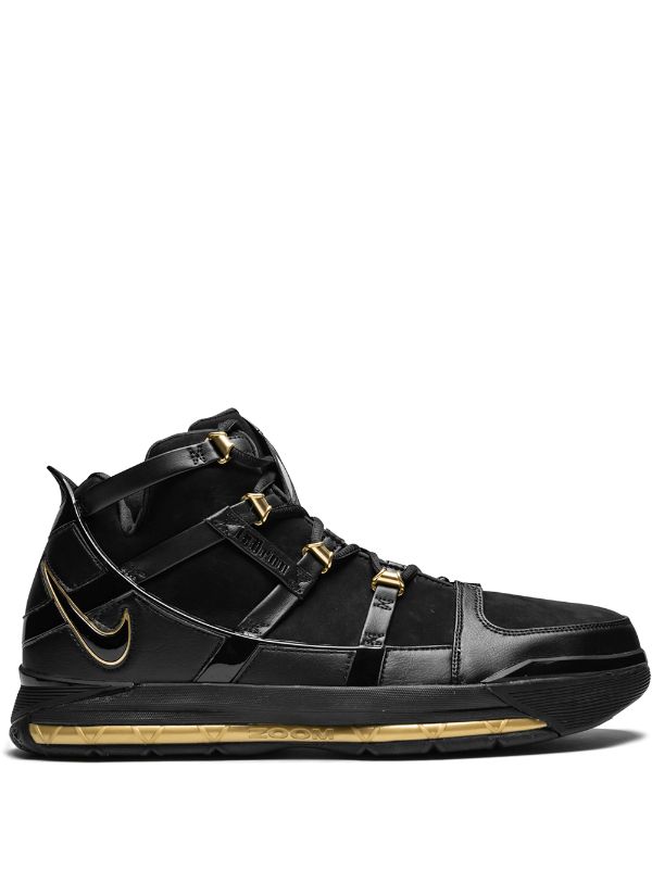 zoom lebron 3 black and gold