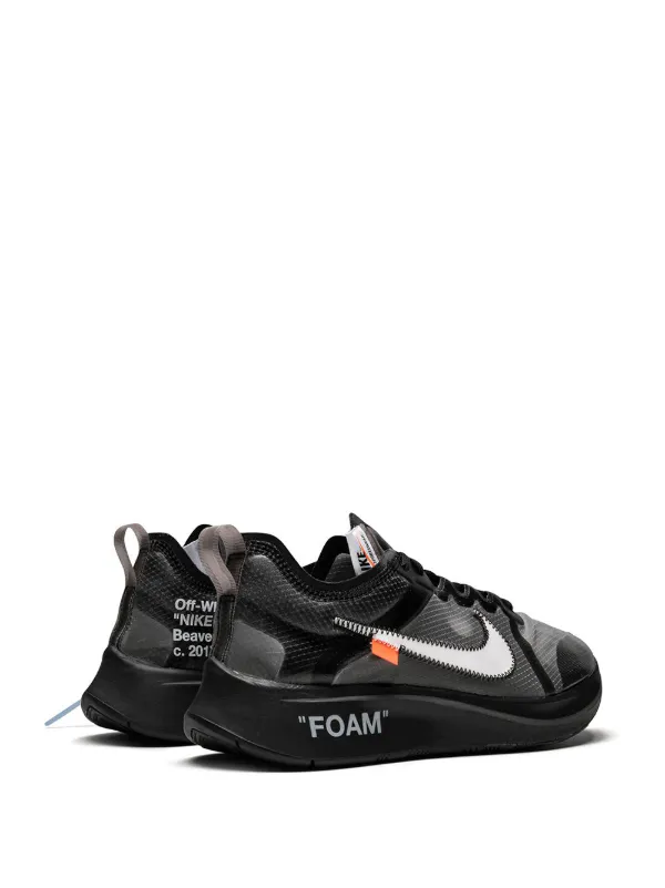 Nike zoom fly x shop off white black silver