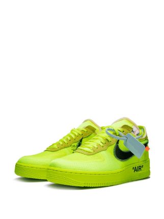nike air force 1 off white green