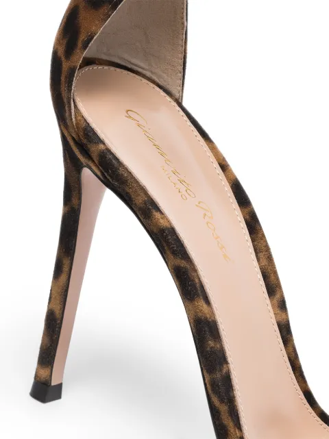 GIANVITO ROSSI GIANVITO ROSSI PORTOFINO LEOPARD PRINT SANDALS - BROWN