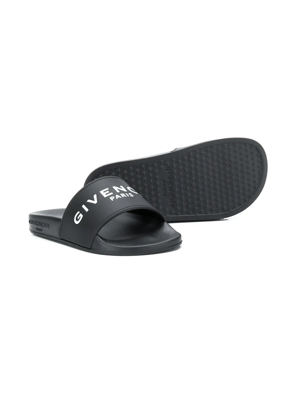 Givenchy Kids Slippers met logoprint - Zwart