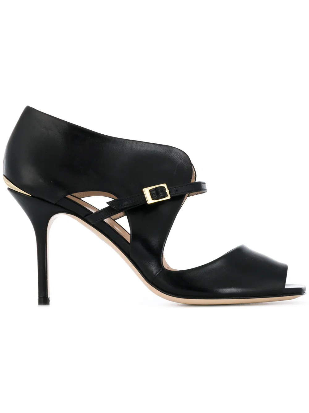 Pollini Sandals POLLINI PEEPTOE-SANDALEN - SCHWARZ
