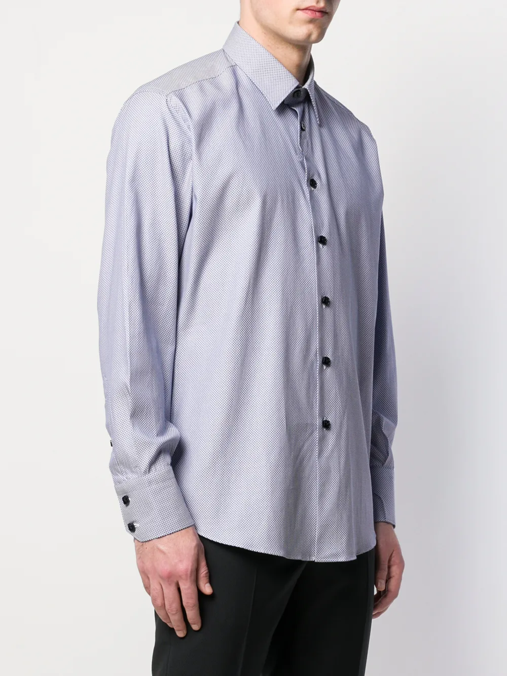 Billionaire Shirt met geometrisch patroon Blauw