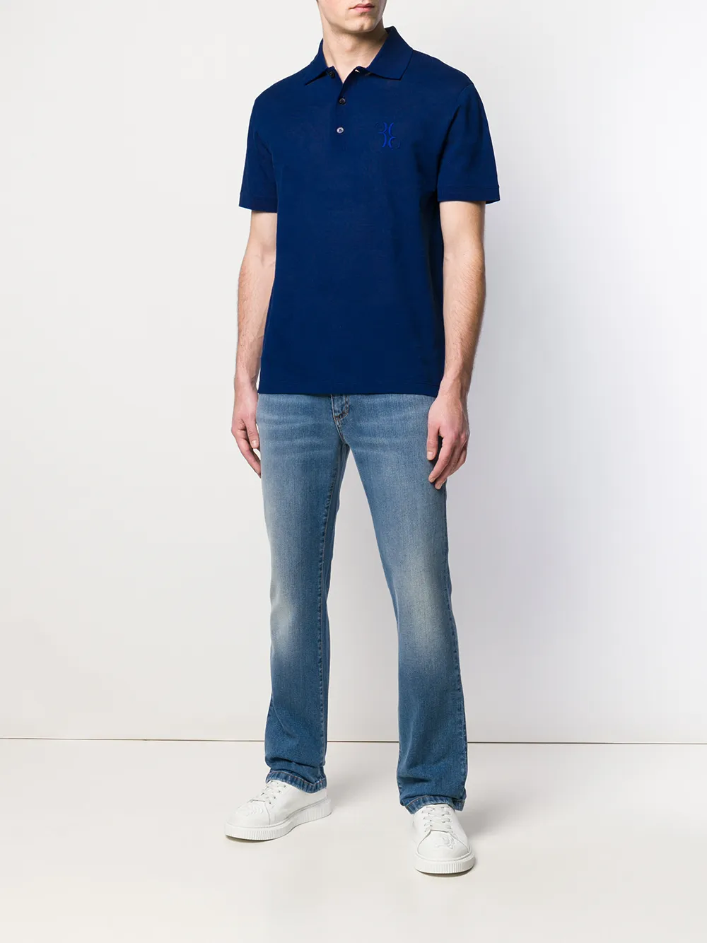 Billionaire Poloshirt met logo - Blauw