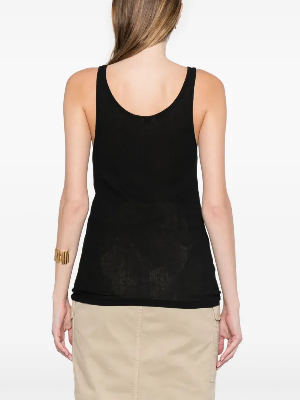 Saint Laurent Jersey Tank Top | Black | FARFETCH