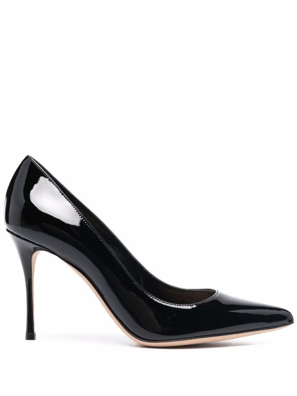 Sergio rossi patent deals leather pumps