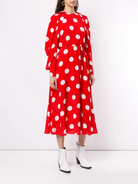 msgm polka dot dress