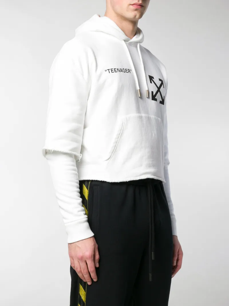 Off-White flamed Bart hoodie white | MODES