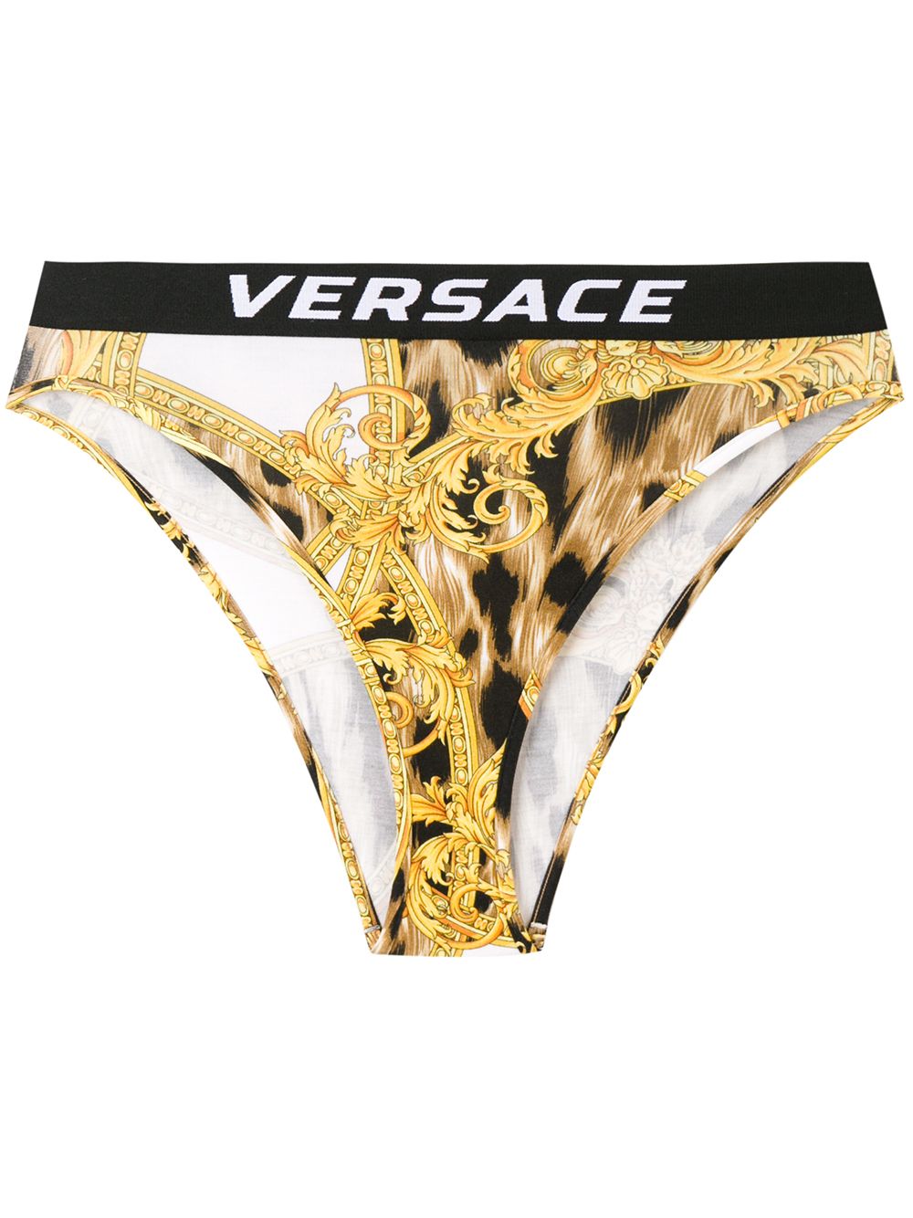 фото Versace плавки бикини с леопардовым принтом