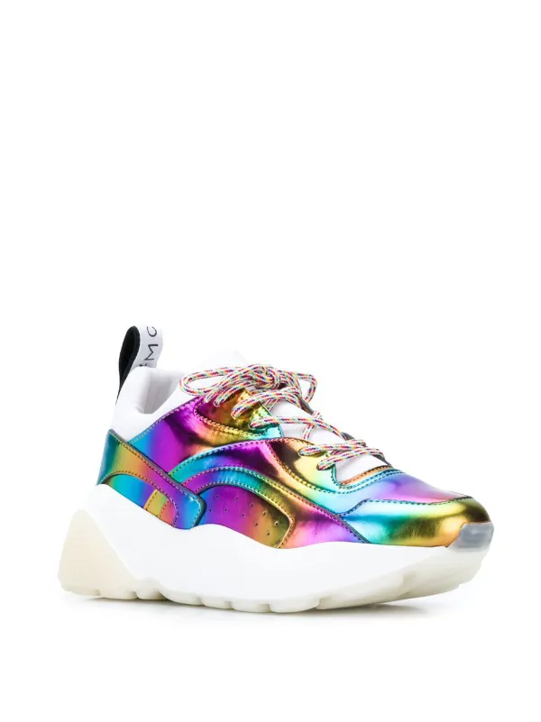 rainbow metallic shoes
