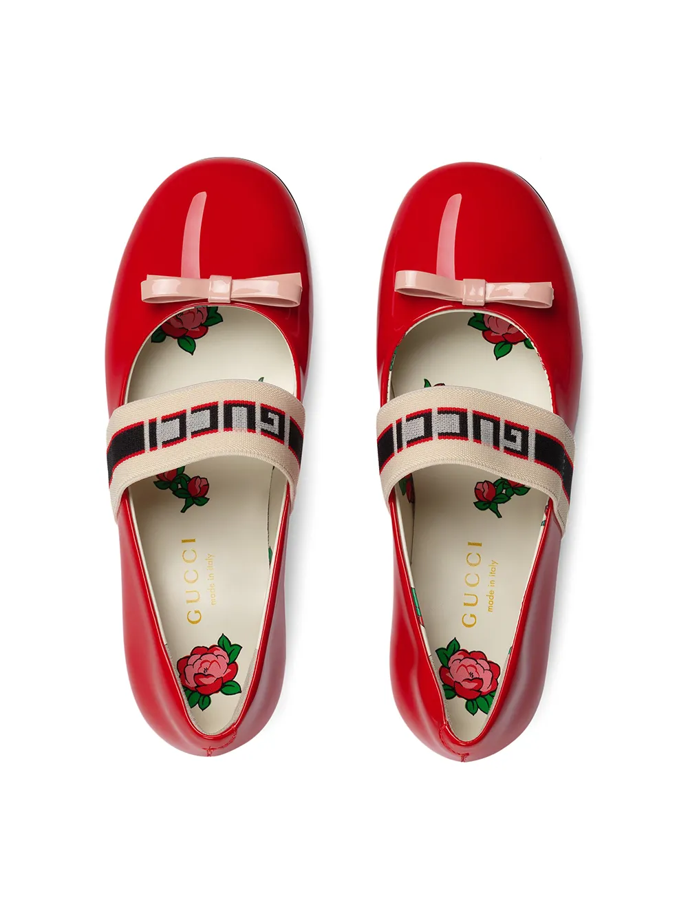 red gucci flats