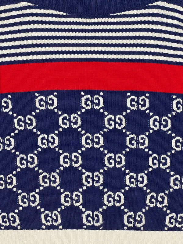 gucci gg and stripes knit sweater