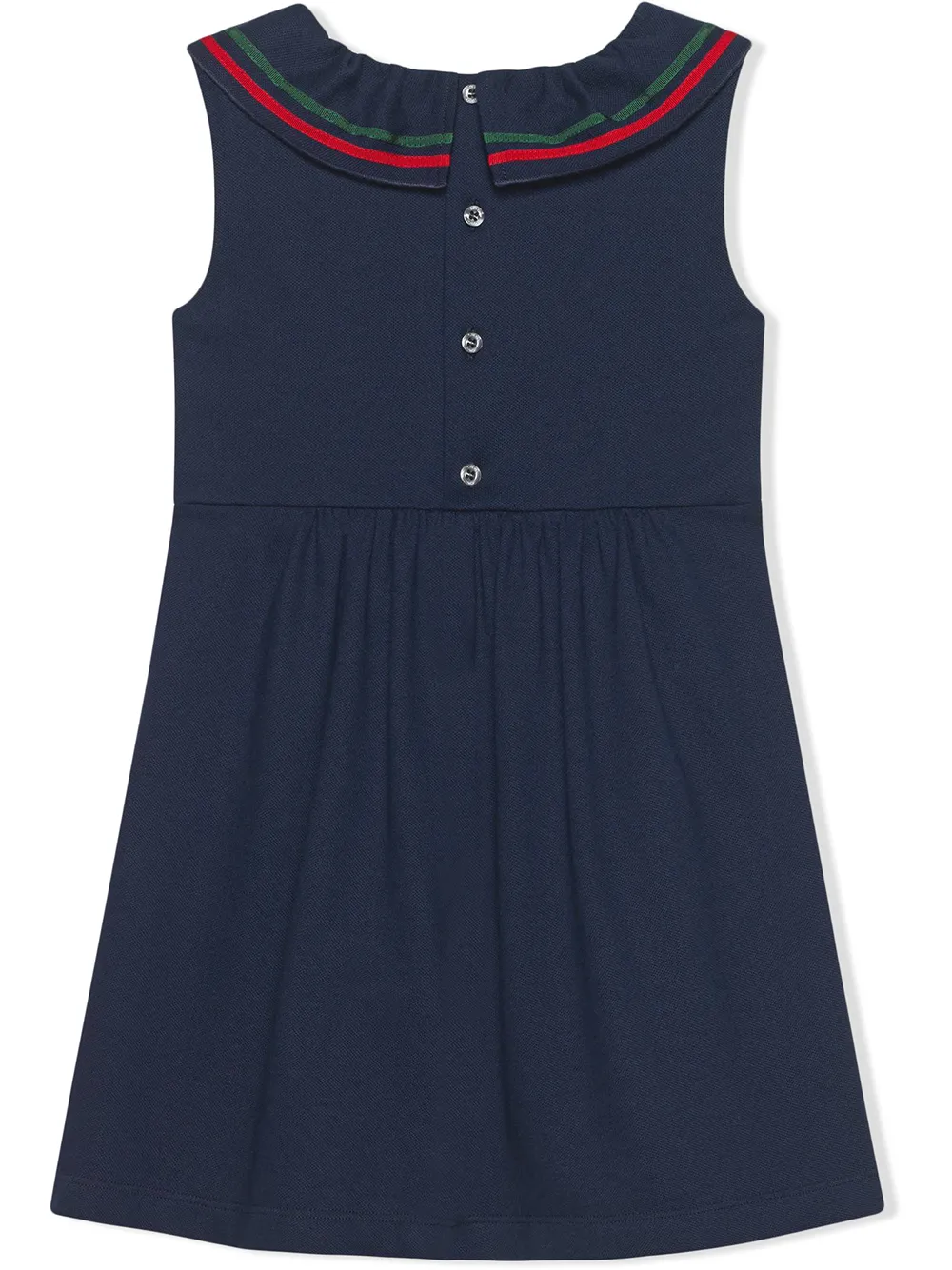 Gucci Kids Jurk met strik - Blauw
