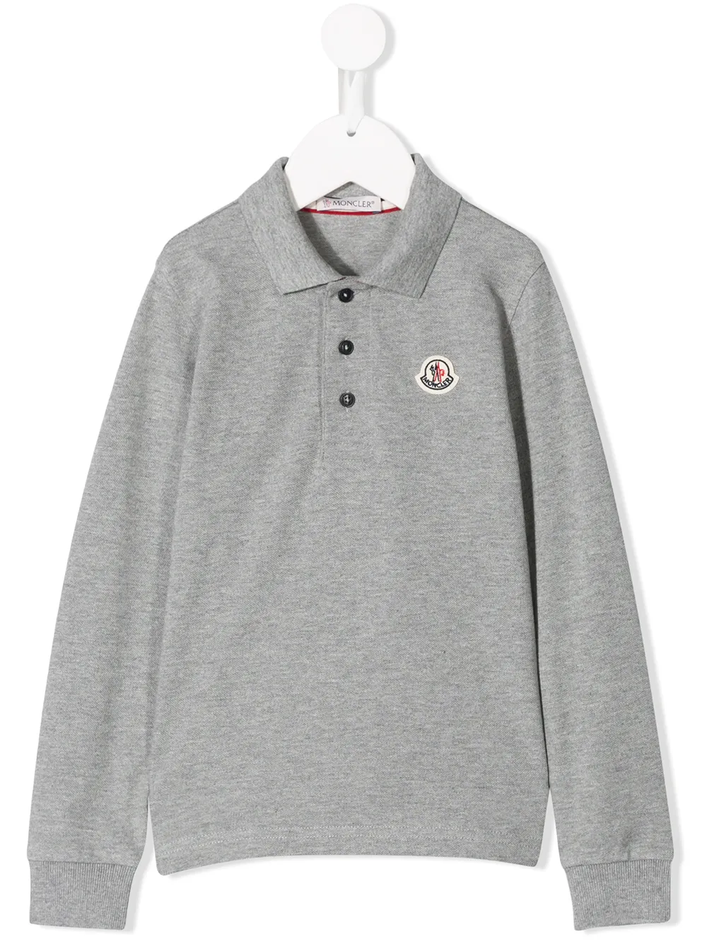 moncler long sleeve polo white