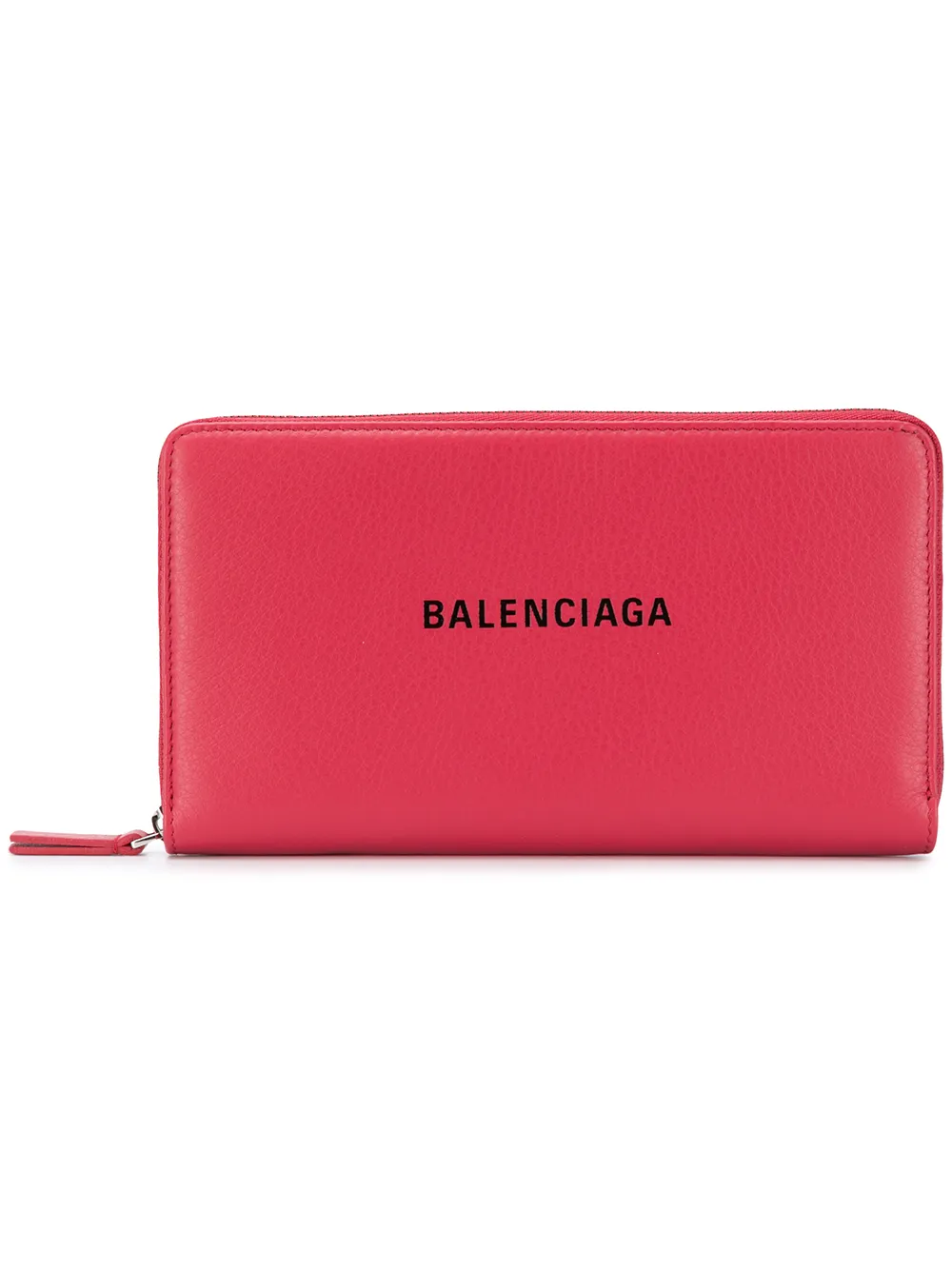 Balenciaga Portafoglio continental Everyday con zip - Rosso