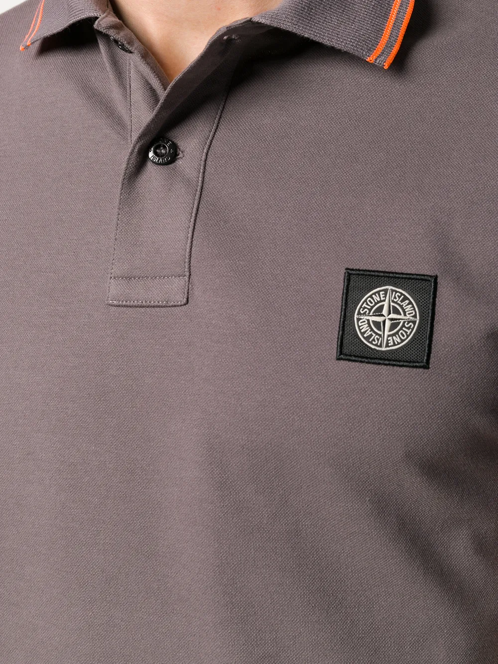 фото Stone island рубашка-поло с логотипом