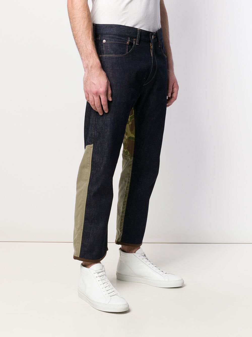 фото Junya watanabe man x levi's джинсы с панельным дизайном