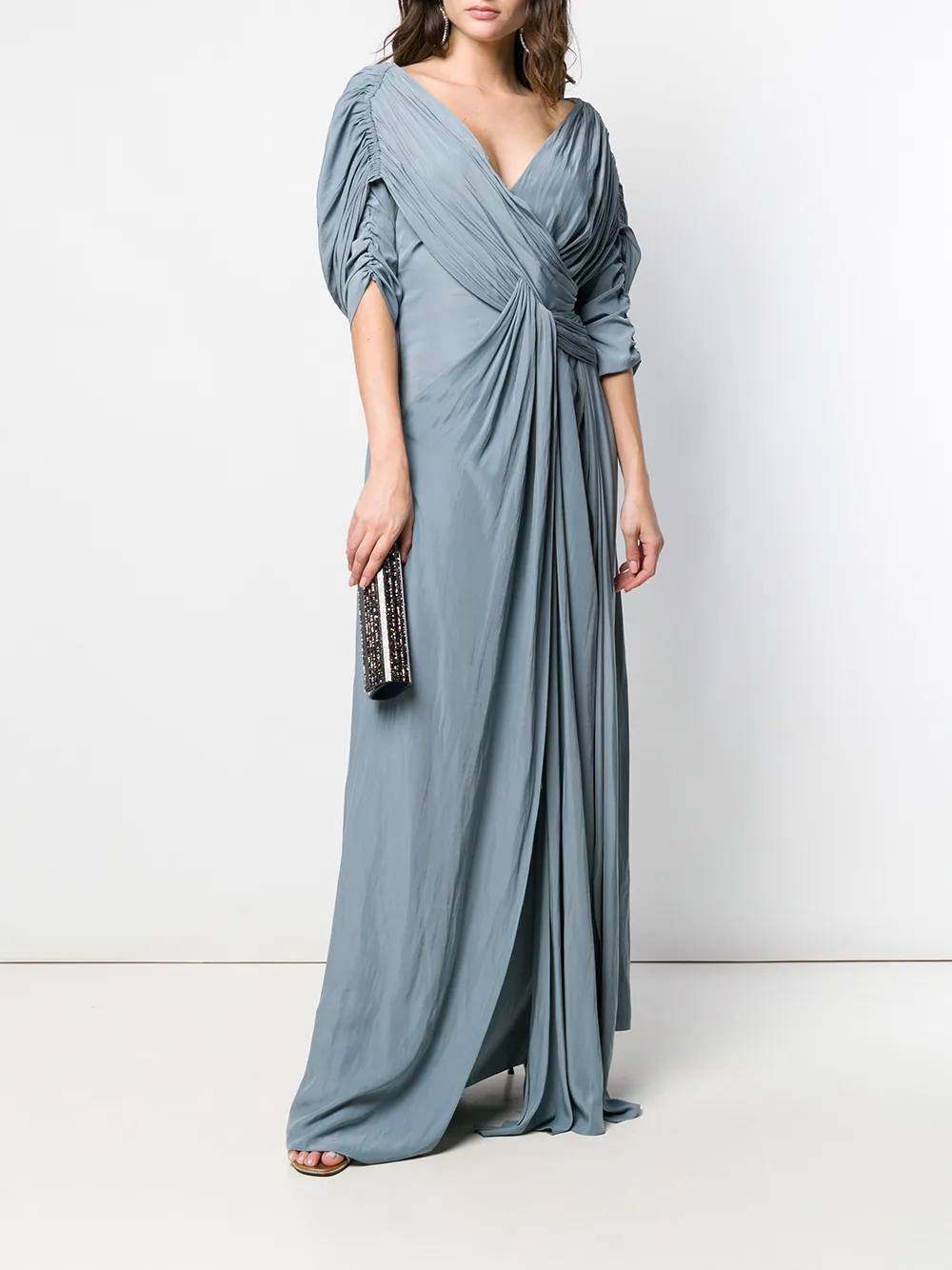 Lanvin Lange gedrapeerde jurk - Blauw