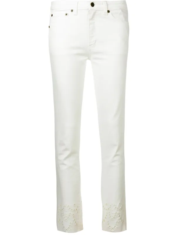 saint laurent white jeans