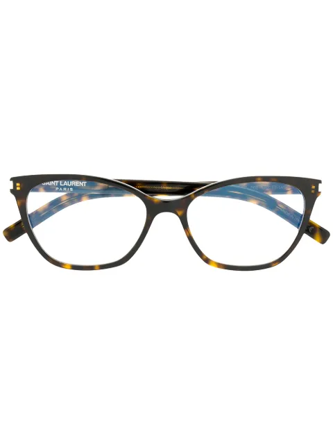 Saint Laurent Eyewear round tortoiseshell glasses